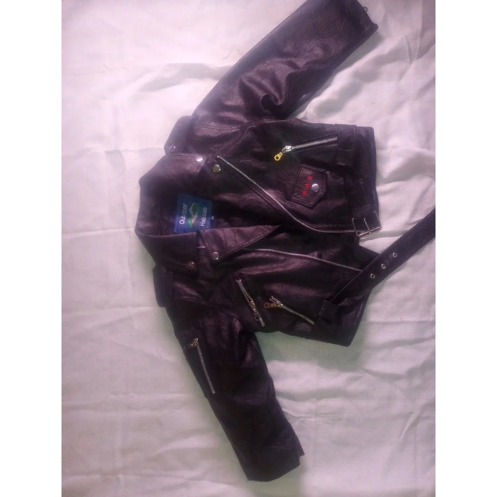 Outdoor Habitat‎ Youth 5T Faux Leather Jacket/ Motorcycle Style USA Eagle